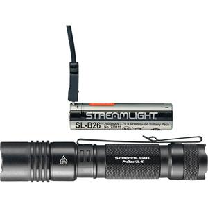 ProTac® 2L-X USB Tactical Light - LED, 500, 2.75, Aluminum, Black, Rechargeable/CR123A, Included, 165 m, X7