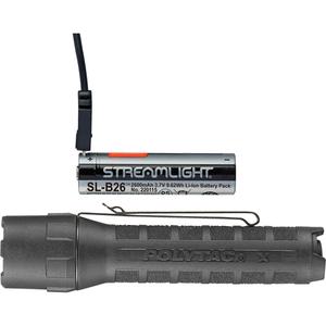 PolyTac® X USB Tactical Light - LED, 600, 35, 3.5, Nylon Polymer, Black, Rechargeable/CR123A, Included, 205 m, X7