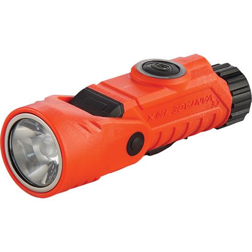 Vantage® 180 X Multi-Fuel Helmet/Right Angle Flashlight - LED, Nylon Polymer, Orange, Rechargeable/CR123A, Included, X7