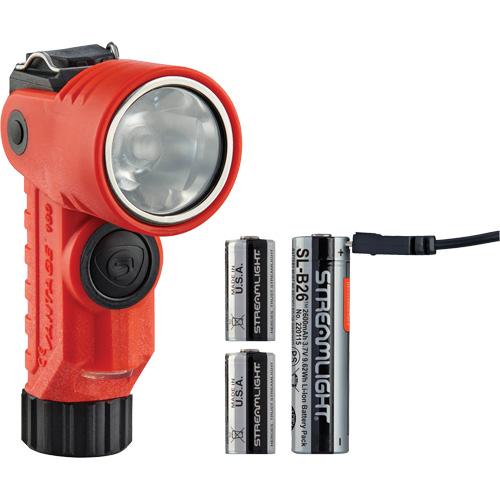 Vantage® 180 X Multi-Fuel Helmet/Right Angle Flashlight - LED, Nylon Polymer, Orange, Rechargeable/CR123A, Included, X7 - Image 2