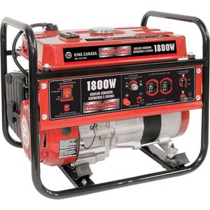 Gasoline Generator - 7 L, 15-1/4", 18-1/2", 14", 1800 W, 1400 W, 120 V, 9 Hours, 0.5 L