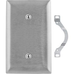 Wallplate Cover - Stainless Steel, Blank, 1, Stainless Steel, Indoor