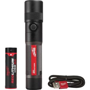 1100L Twist Focus Flashlight - LED, 1100, 100, 1.75, 14, Black, Rechargeable, Included, 175 m