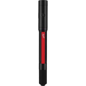 Pen Light with Laser - LED, 250, 2, Rechargeable, Black/Red, Included, White