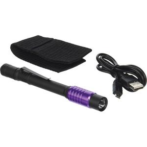 Stylus Pro® USB UV Penlight - LED, 2.5, 2.5, Aluminum, Black, Rechargeable, Included, Limited Lifetime, 6.15", 1.9 oz.