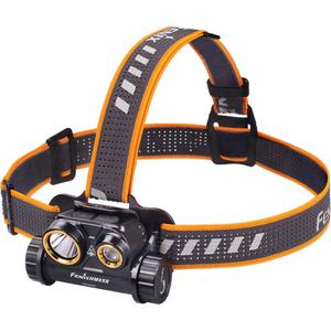 Fenix Rechargeable Dual Beam Headlamp - 400/1000, 20/4, Magnesium, Rechargeable, Black/Orange, 55 m/163 m, Included, White, Turbo (1000 Lumens/4 Hours/163 m), High (400 Lumens/22 Hours/101 m), Medium (130 Lumens/42 Hours/57 m)