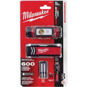 REDLITHIUM™ USB Hardhat Headlamp - LED, 600, 5, Plastic, Rechargeable, Red, Included, White, Limited Lifetime Warranty on Light Two Year Warranty on REDLITHIUM™ USB Battery