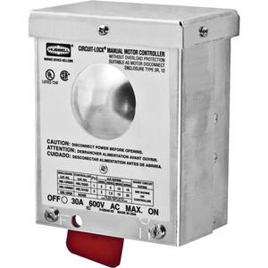 Circuit-Lock® NEMA 3R Enclosure Switch Disconnect - Slide, 30 Amps, 600 V, Aluminum, Non-Fusible, Red Slide, 3