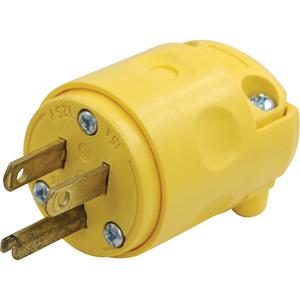 Replacement Plug - 15 A, 5-15P, 125 V, PVC, Yellow, 1875 W