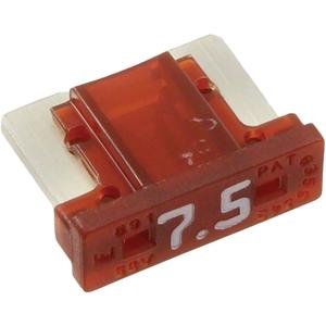 LP MINI® Series Automotive Blade Fuse - 7.5 Amps, 58 V, Cartridge, Cars, Trucks, SUVs, Offroad Vehicles, Buses, Watercraft (Approved by Littelfuse®), 0.4 g ±15 %, ISO 8820-9, UL-Recognized