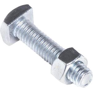 Square Head Bolt & Nut - Fastener, Steel, Zinc-Plated, 5/16" - 18 x 1-3/8"