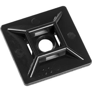 Cable Tie Mounting Bases - 1", 1", Black, #10, Polyamide 6.6 Nylon, '-40°C (-40°F) to 85°C (185°F)