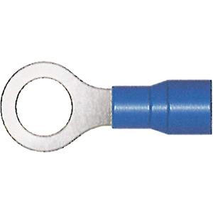 Vinyl Ring Terminals - 1/4", 22-16GA, Red, 75°C (167°F)