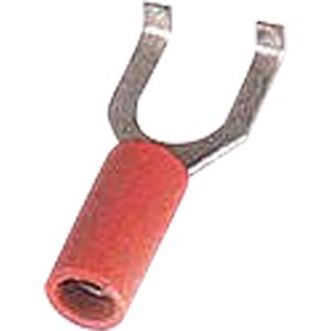 Flanged Vinyl Spade Terminals - #8, 22-16GA, Red, 75°C (167°F)