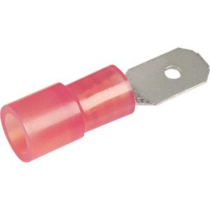 22 - 16 Gauge Male Nylon Quick Disconnects - Red, 0.25"