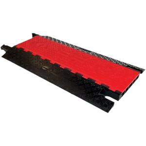 RhinoGuard™ Cable Protector - 5, 36", 19.8", 2", 1.3", 30, 000 lbs. (15 tons), 1.32” with 1.6” center channel, Red Lid & Black Base