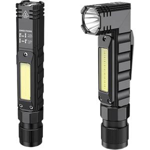 Multifunctional Work Light - LED, 500, 2, 5, Black, Rechargeable, Included, 5, High Spot, Low Spot,  White COB Flood, Red COB Flood, Flashing Red COB Flood, IP42, 2