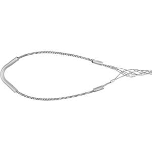 Support Grip - Single U Eye, Galvanized Steel, 0.53" - 0.73", 1100 lbs., 9", 6", Closed, Single Weave