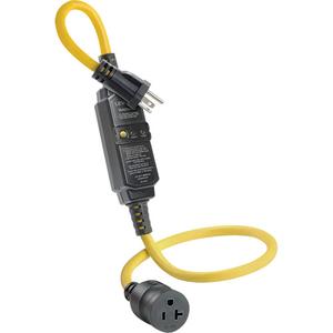 GFCI Cord Set with Automatic Reset - 120 V, 20 A, 3', Rated V-2 per UL94, '-35°C to 66°C, 12-3 SJTW Yellow, 2