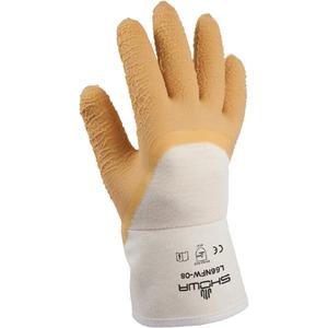 L66NFW General-Purpose Gloves - Small/8, Cotton, Rubber Latex, Dipped Palm, Unlined, White